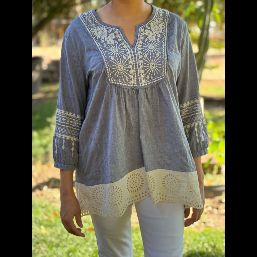 Johnny Was Workshop Ciro Boho Top Medium